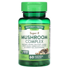 Грибний комплекс, Super 8 Mushroom Complex, Nature's Truth, 60 вегетаріанських капсул