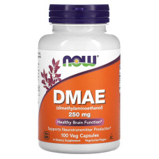 DMAE (Диметиламиноэтанол), Now Foods, 250 мг, 100 вегетарианских капсул