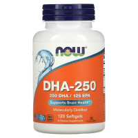 Докозагексаєнова кислота (ДГК), DHA-250, Now Foods, 120 гелевих капсул