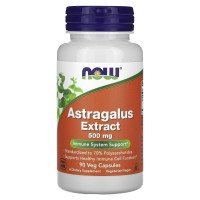 Экстракт Астрагала, Astragalus, NOW Foods, 500 мг, 90 вегетарианских капсул