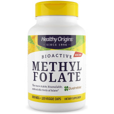 Метилфолат, Methyl Folate, Healthy Origins, 800 мкг, 120 капсул