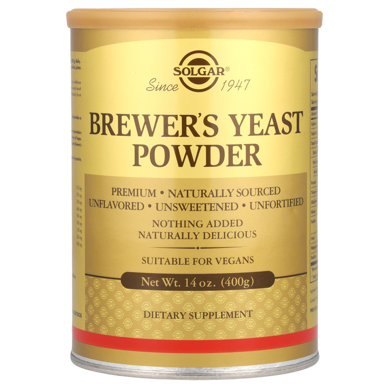 Пивные дрожжи, Brewer's Yeast, Solgar, порошок, 400 гр.