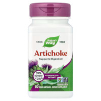 Артишок, Artichoke, Nature's Way, стандартизированный, премиум экстракт, 60 веганских капсул