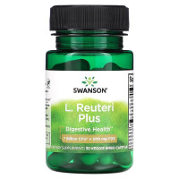 Пробіотики (ацидофільні лактобактерії), L. Reuteri Plus, Swanson, 30 вегетаріанських капсул з ЕМБО