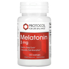 Мелатонин, Melatonin, Protocol for Life Balance, 3 мг, 120 леденцов