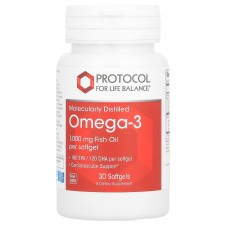 Омега-3, Omega-3, Protocol for Life Balance, 1000 мг, 30 гелевих капсул