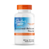 Вітамін В3 (ніацин), Niacin, Doctor's Best, 500 мг, 120 таблеток поступового вивільнення