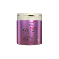 Колаген, комплекс преміум-класу (I та III тип), BEAUTY COLLAGEN, Swiss Energy, для красивої шкіри, волосся та нігтів, зі смаком полуниці, 240 г