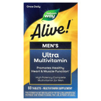 Мультивітаміни для чоловіків, Alive! Men's Multi-Vitamin, Nature's Way, 60 таблеток