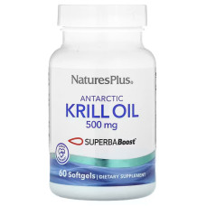 Олія криля антарктичного, Antarctic Krill Oil, Nature's Plus, 500 мг, 60 капсул