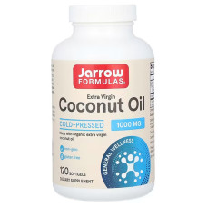 Кокосова олія, Coconut Oil, Jarrow Formulas, 1000 мг, 120 капсул