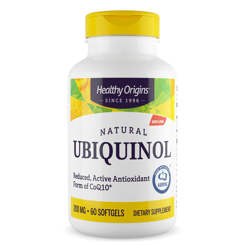 Убихинол (Kaneka QH), Ubiquinol, Healthy Origins, 200 мг, 60 капсул