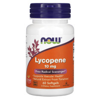 Ликопин (Lycopene), Now Foods, 10 мг, 60 гелевых капсул