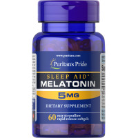 Мелатонін, Melatonin, Puritan's Pride, 5 мг, 60 капсул