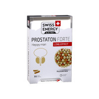 Поддержка простаты, Prostaton Forte, blister, Swiss Energy, комплекс продленного действия, 30 веганских капсул