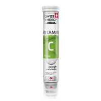 Витамин С, VITAMIN C, Swiss Energy, лайм, 550 мг, 20 растворимых таблеток