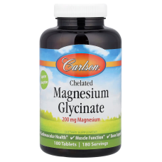 Магній гліцинат хелатний, Chelated Magnesium Glycinate, Carlson, 200 мг, 180 таблеток