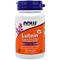 Лютеин, Lutein, NOW Foods, 10 мг, 120 гелевых капсул