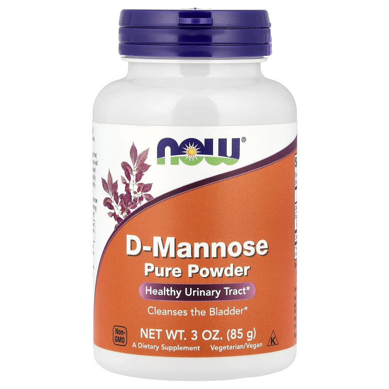 D-манноза, Certified Organic D-Mannose, Now Foods, органік, чистий порошок, 85 г