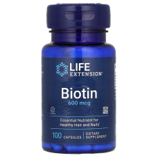 Биотин, Biotin, Life Extension, 600 мкг, 100 капсул
