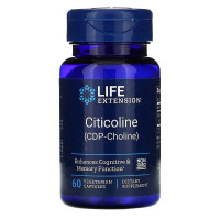 Когницин цитиколин, CDP-холин, Cognizin, CDP-Choline, Life Extension, 250 мг, 60 капсул