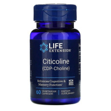 Когницин цитиколин, CDP-холин, Cognizin, CDP-Choline, Life Extension, 250 мг, 60 капсул