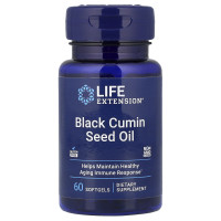 Масло черного тмина, Black Cumin, Life Extension, из семян, 500 мг, 60 гелевых капсул