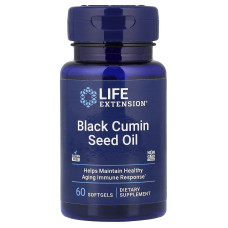 Олія чорного кмину, Black Cumin, Life Extension, з насіння, 500 мг, 60 гелевих капсул