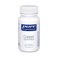 Мідь (гліцинат), Copper (glycinate), Pure Encapsulations, 60 капсул