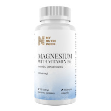 Магній з вітаміном В6, Magnesium with Vitamin B6, My Nutri Week, сильний екстра, 399 мг, 150 капсул