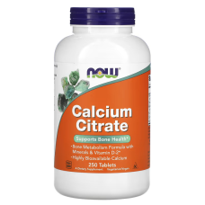 Цитрат кальция с минералами, Calcium Citrate, Now Foods, 250 таблеток