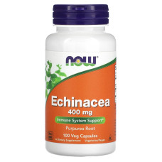 Ехінацея, Echinacea, Now Foods, 400 мг, 100 вегетаріанських капсул