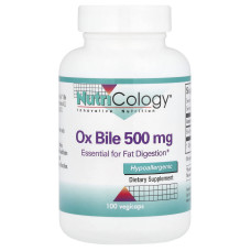 Екстракт бичачої жовчі, Ox Bile, Nutricology, 500 мг, 100 капсул