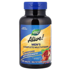 Мультивитамины для мужчин, Alive!® Men's Complete Multivitamin, Nature's Way, полный комплекс, 130 таблеток