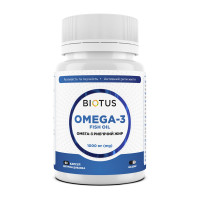 Омега-3 исландский рыбий жир, Omega-3 Fish Oil, Biotus, 60 капсул (1000 мг на 2 капсулы)