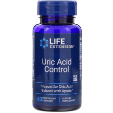 Контроль уровня мочевой кислоты, Uric Acid Control, Life Extension, 60 вегетарианских капсул