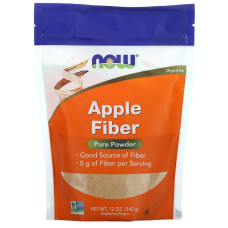 Яблочная клетчатка, Apple Fiber, Now Foods, чистый порошок, 340 г