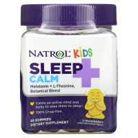 Підтримка сну для дітей з 4 років, Sleep + Calm, Natrol, смак полуниці, 60 жувальних цукерок