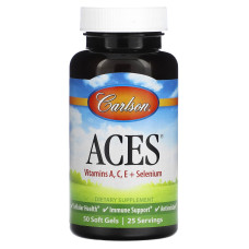 Антиоксидантний захист, ACES, Carlson, вітаміни A, C, E + селен, 50 гелевих капсул