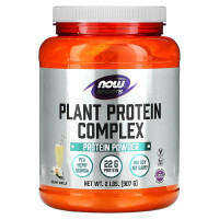 Протеїн рослинний, Plant Protein Complex, Now Foods, комплекс, вершково-ванільний, 907 г