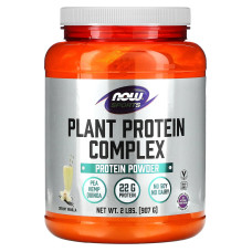 Протеин растительный, Plant Protein Complex, Now Foods, комплекс, сливочно-ванильный, 907 г