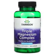 Комплекс магнію, Triple Magnesium Complex, Swanson, 400 мг, 100 капсул