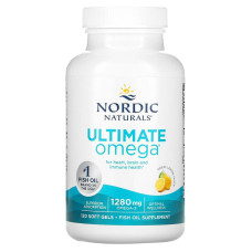 Риб'ячий жир, Ultimate Omega, Nordic Naturals, зі смаком лимона, 1280 мг, 120 м'яких капсул (640 мг на капсулу)