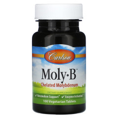 Молібден, Moly-B, Carlson, 100 вегетаріанських таблеток