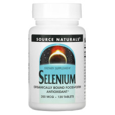 Селен, Selenium, Source Naturals, 200 мкг, 120 таблеток