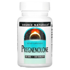 Прегненолон, Pregnenolone, Source Naturals, 25 мг, 120 таблеток