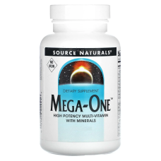 Мультивитамины и минералы, без железа, Mega-One, Source Naturals, по 1 в день, 30 таблеток