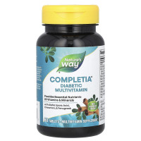 Мультивитамины без железа для диабетиков, Diabetic Complete Multi-Vitamin, Nature's Way, 60 таблеток