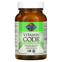 Сырые Витамины, RAW B-комплекс, RAW B-Complex, Garden of Life, Vitamin Code, 60 веганских капсул