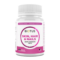 Кожа, волосы и ногти, Skin, Hair & Nails, Biotus, 30 таблеток